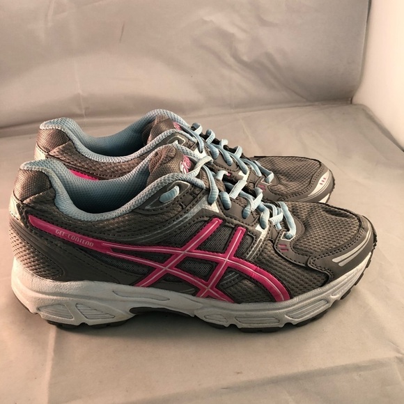 ASICS Gray/Pink Gel-Conteno Athletic running Shoes - Picture 3 of 8
